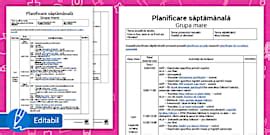 Vara – Model de planificare săptămânală grupa mare