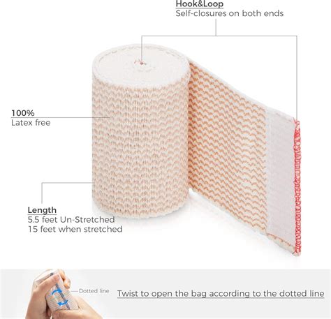 Elastic Bandage Wrap - Ourmed Compression Bandage 4 Pack for Sports ...