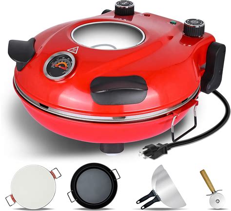 Amazon.com: Upgrade Davivy 12" Electric Pizza Oven Indoor, Crispy ...