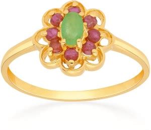 MALABAR GOLD & DIAMONDS Precia Gemstone Ring FRPRGNRURGA033 22kt Ruby ...