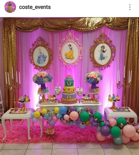 Disney Princess Birthday Party Dessert Table and Decor | Princess party ...