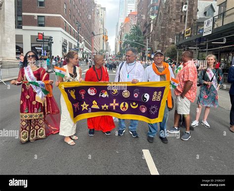 India Day Parade, sponsored by FIA, Federation of Indian Associations, on Madison Avenue in New ... - religion in new york