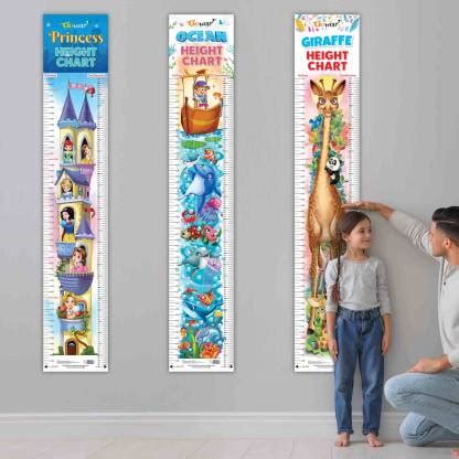 PRINCESS HEIGHT CHART, OCEAN HEIGHT CHART and GIRAFFE HEIGHT CHART ...