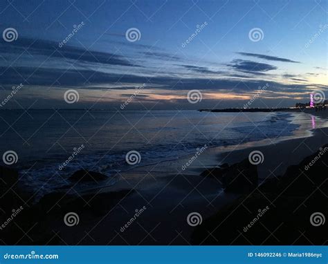 Sunrise at Coney Island Beach in Brooklyn, New York, NY. Stock Photo ...