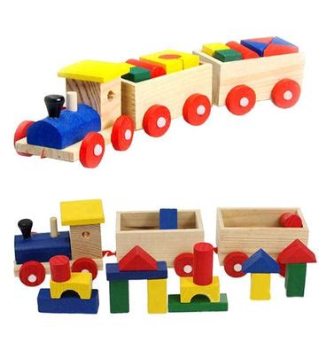 pull along building blocks train – Hi5Toys