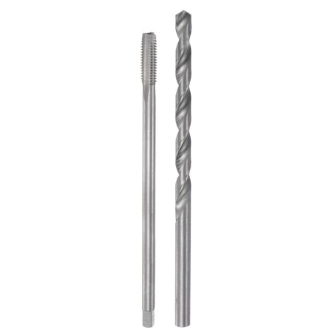 Uxcell M8 x 1.25 150mm Length Straight Flute Thread Tap 8mm Drill Bit ...