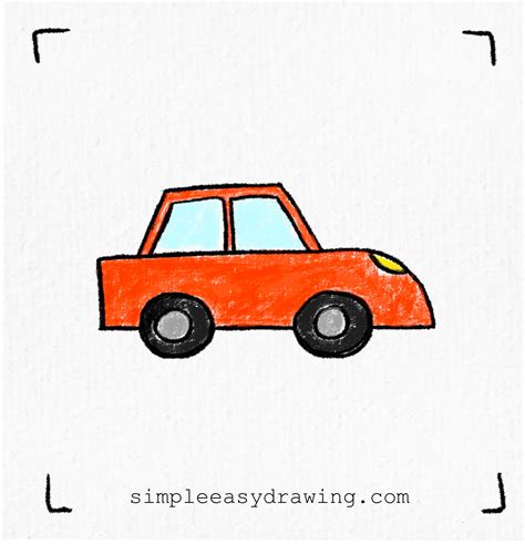 How to draw a car step by step: Simple and easy car drawing tutorial ...