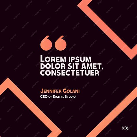 Modern minimalist quote template with abstract orange geometric design ...