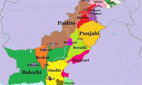 Pakistan Language Map 的图像结果