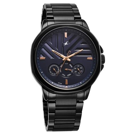 Fastrack Fleek Quartz Multifunction Blue Dial Stainless Steel Strap ...
