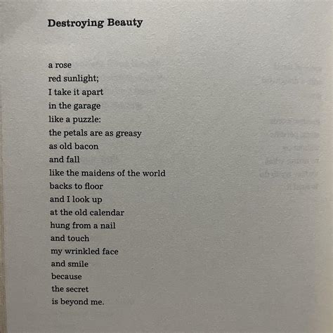 [poem] destroying beauty - charles bukowski : r/Poetry