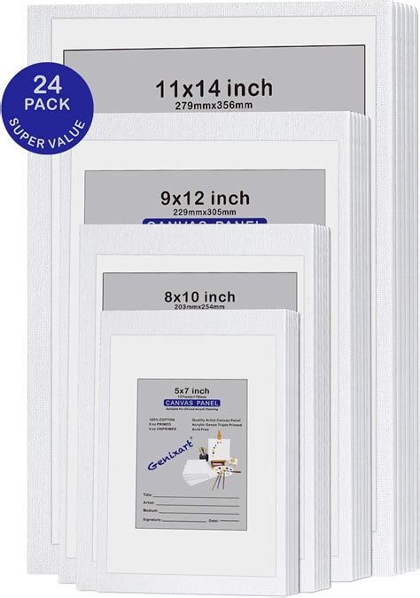 Genixart White Blank Canvas Panels, Multi Pack of India | Ubuy