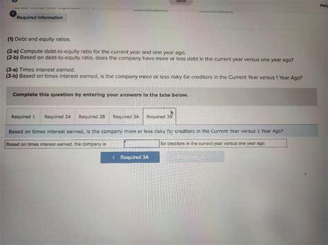Solved (1) Debt and equity ratios. (2-a) Compute | Chegg.com