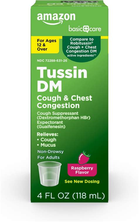 Amazon.com: Ready In Case Adult Tussin Cough & Chest Congestion DM Syrup Alcohol-Free 4-oz ...