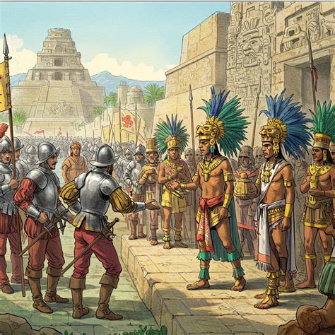The First Encounters Between the Spanish and the Aztecs