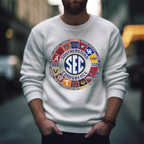 Southeastern Conference Sec Football All Team Logo 2023 2024 T Shirt ...