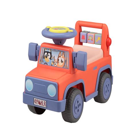 Bluey Licensed Interactive Ride-On Push Car for Boys and Girls, Foot-to ...