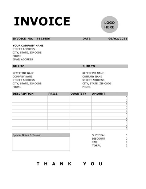 Editable Invoice Template Excel 的图像结果