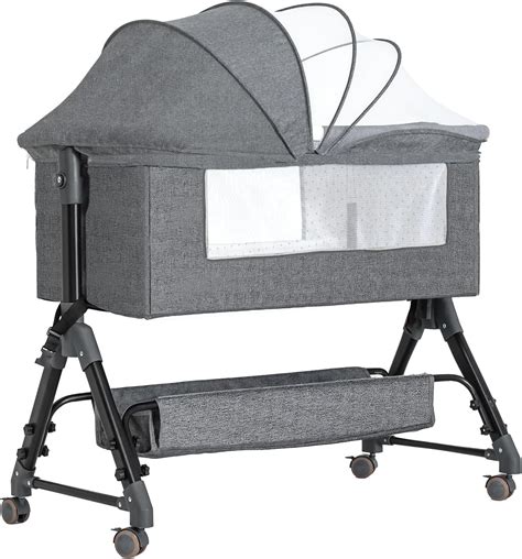Amazon.com: NEPDOF Baby Bassinet Bedside Sleeper Bedside Easy Folding ...
