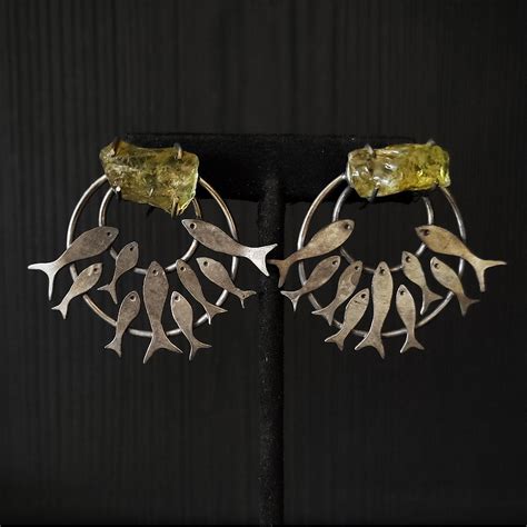 Ditsa Silver Earrings - 925 Sterling Silver | My Motifs – Mymotifs