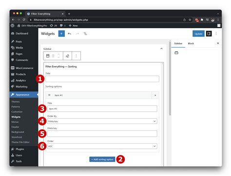 Image result for Sort Widget Example