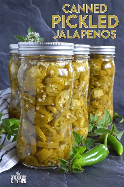 Canned Pickled Jalapenos - Lord Byron's Kitchen