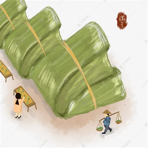 端午节买粽子卖粽子集市PNG图片素材图片免费下载-千库网