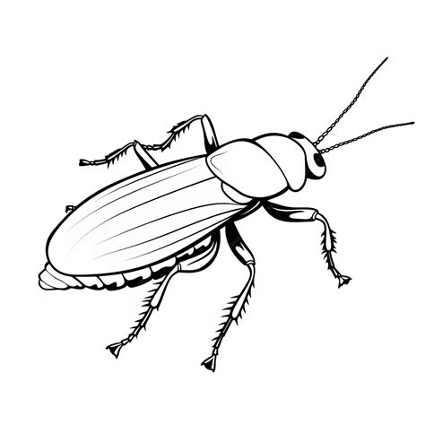 Free Cockroach Coloring Pages Simple Black And White Sheets For ...