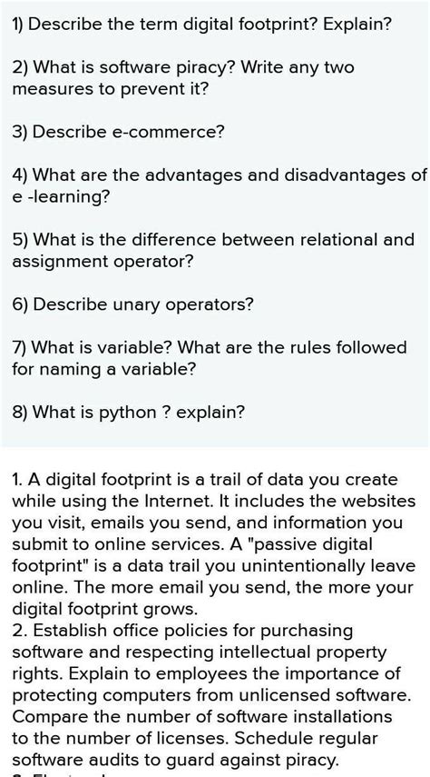 Answer any six of the following questions :1) Describe the term digital ...