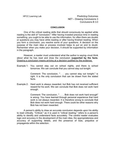 Image result for Draw Conclusion Examples