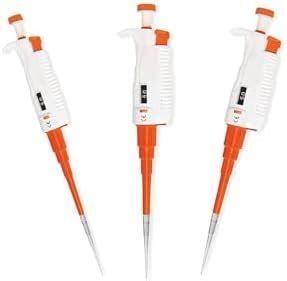 BEXCO Set of 3 Adjustable Volume Pipettes: 0.5-10ul, 10-100ul, 100 ...