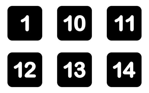 1 to 100 Numbers Icon Pack | Black fill | 100 .SVG Icons