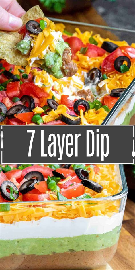 This easy Mexican 7 Layer Dip is the perfect dip recipe for a crowd ...