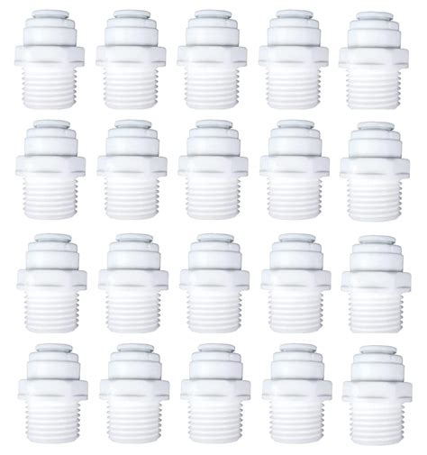 KRPLUS® Straight Male Thread Adapter 1/2" Male x 3/8" OD Tube Quick ...