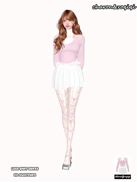 [charon&roqiqi]lace knit dress - Gallery - The Sims 4 Create a Sim - CurseForge