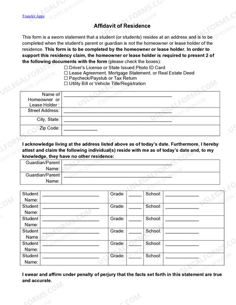 Affidavit of Residence | US Legal Forms