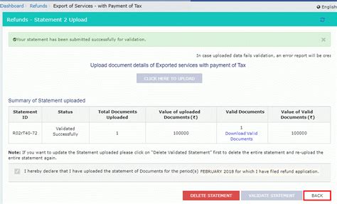 Refund on Account of Export of Services (With Payment of Tax)