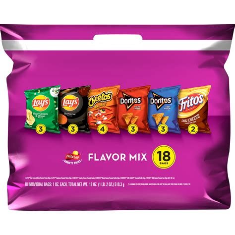 Frito-Lay Flavor Mix Snacks Variety Pack, 18 Count - Walmart.com ...
