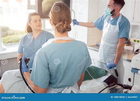 Internist Doctors During Stomach Examination Stock Image | CartoonDealer.com #123288391