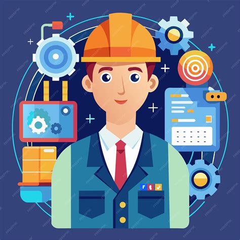 Process Engineer Vector Illustration Flat Style Engineering Professional | Premium AI-generated ...