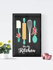 Soulhouse Floral Charm Kitchen Utensils Poster - Vintage-Style Culinary ...