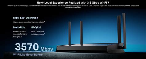 TP-Link Archer BE230 Dual-Band BE3600 Wi-Fi 7 Router| 4K/8K Streaming ...