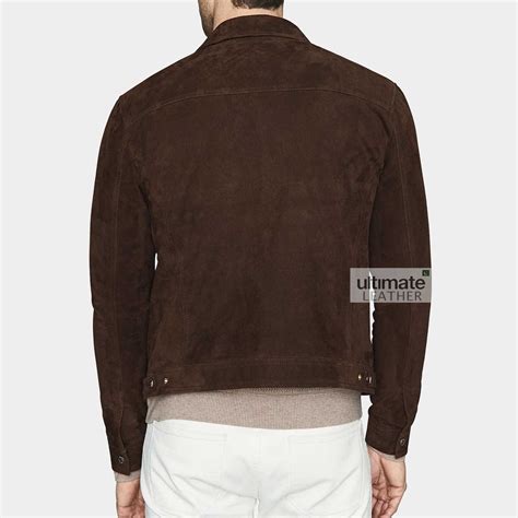 Get Mens Brown Suede Jacket | Dark Brown Suede Leather Jacket