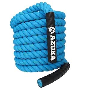 AZUKA® 50FT Heavy Duty Battle Rope 1.5 Inch Polypropylene Exercise Rope ...