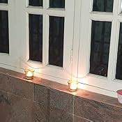 Buy TIED RIBBONS Set of 6 Votive Glass Tealight Candle Holders ...