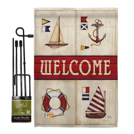 Gardencontrol 13 x 18.5 in. Sailing Collage Coastal Nautical Vertical ...