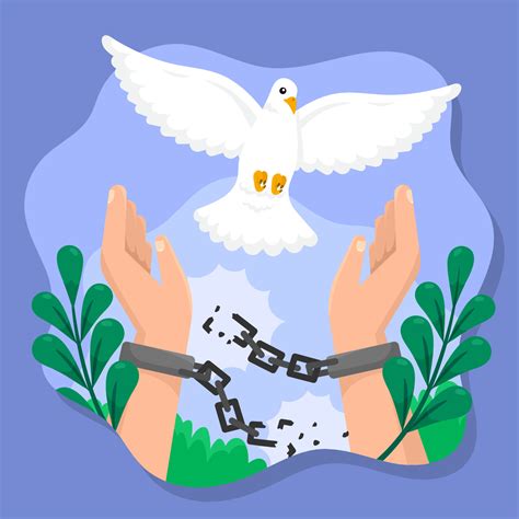 Releasing a Dove as a Symbol of Freedom 13798508 Vector Art at Vecteezy