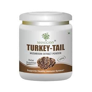 Mahogany Turkey Tail Mushroom Extract Powder 200g- Supports Immunity ...
