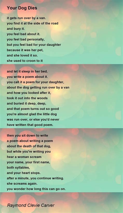 Dog Poem After Pass Away On The Death Of My Pet Dog Tom. On The