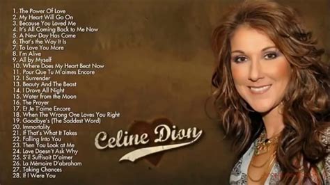 Celine Dion - BEST Songs Ever for 2018 - YouTube